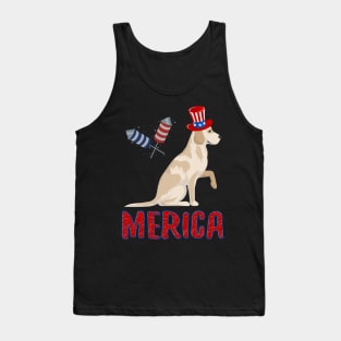 labrador retriever Merica 4th of July T shirt Kids Dog Puppy Tank Top